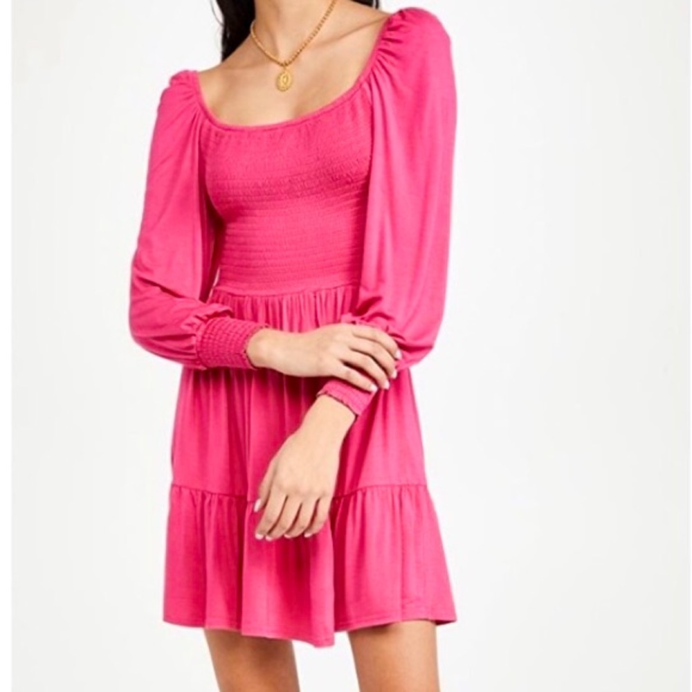 BB Dakota Let's Go Crazy Smocked Women's Mini Dress XS